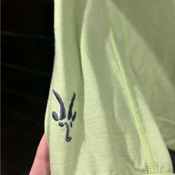 Ibex Green Wool Cowl Neck Long Sleeve Hoodie - Picture 6 of 6